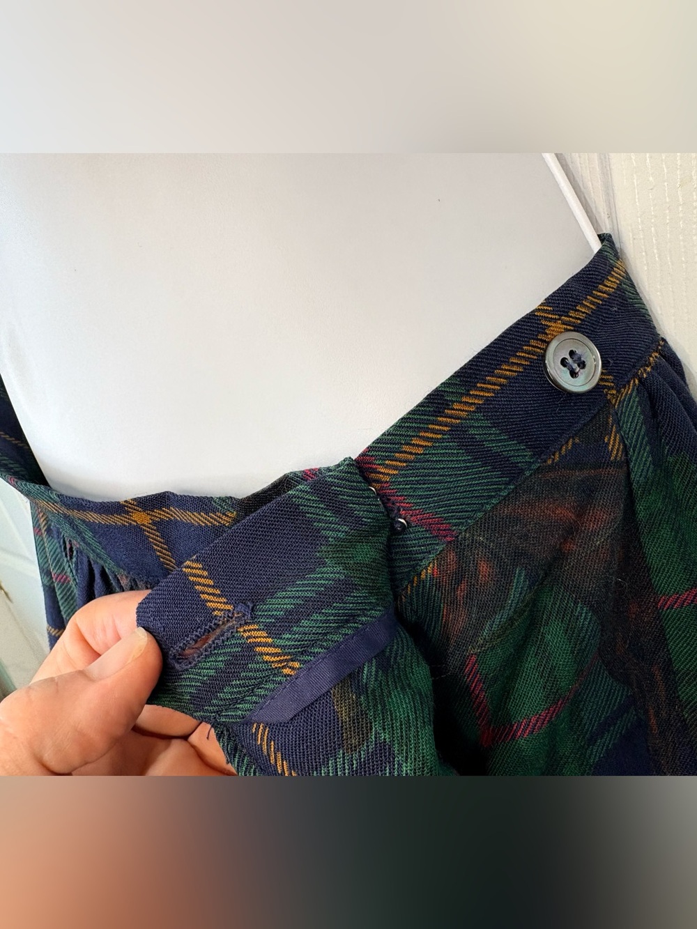 Vintage Ralph Lauren Polo Pleated Tartan Plaid Equestrian Horse Skirt Size 6 - Picture 5 of 7